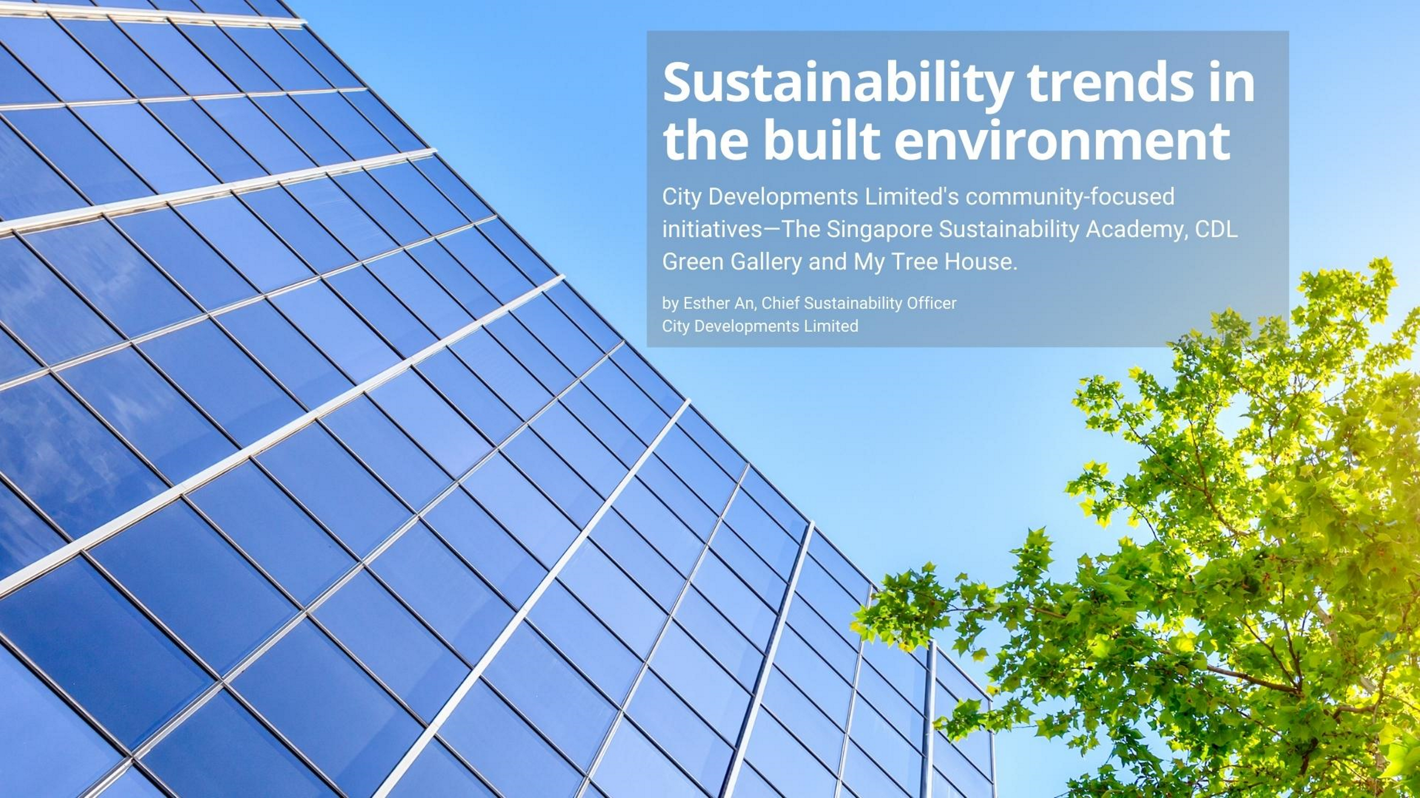 Sustainability trends in the built environment